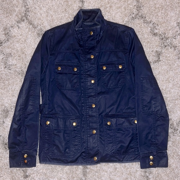 J.CREW WOMENS “DOWNTOWN” RESIN - COATED WATERPROOF FIELD JACKET | SPRING 2013 - Picture 2 of 7